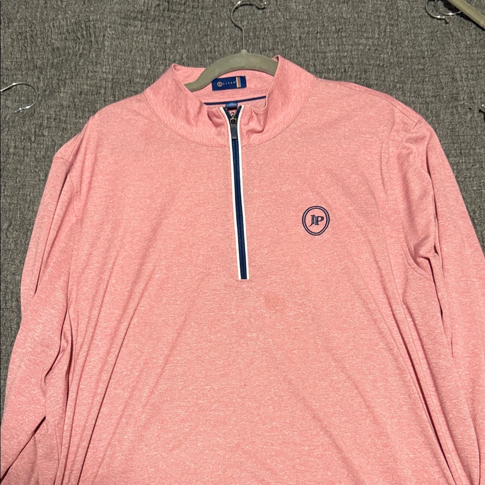 Stitch Pink Quarter-Zip Men's Shirt - TPC Josna Polana